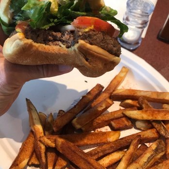 GollabsGrill - Hamburger all the way with home-cut Small Fries - Burgers Near Me - Fayetteville, North Carolina