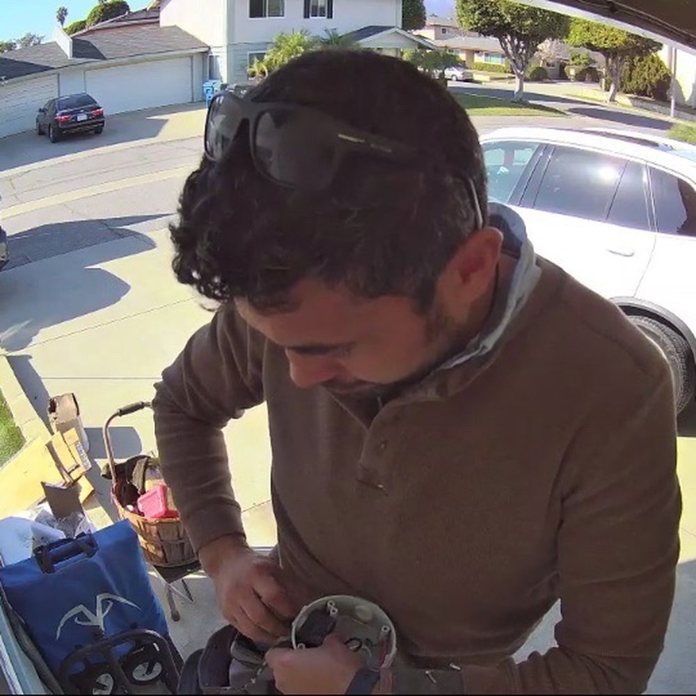 Rolando in action fixing my lighting problem Rolando in action fixing my lighting problem