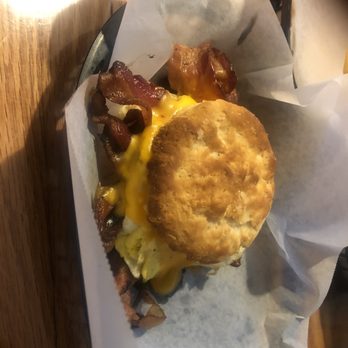 JackBeagle's - Charlotte - Bacon and Bacon Egg & Cheese Biscuit - American Near Me - Charlotte, North Carolina