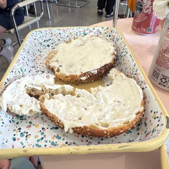 Potchke Bagel - Everything bagel and plain cream cheese schmear - Bagels Near Me - Knoxville, Tennessee Potchke Bagel - Everything bagel and plain cream cheese schmear - Bagels Near Me - Knoxville, Tennessee