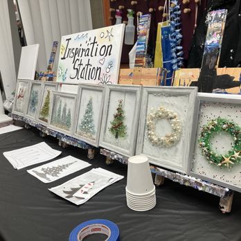 Paint and Vino - Display of examples of the project tonight - Venues & Event Spaces Near Me - Pawtucket, Rhode Island