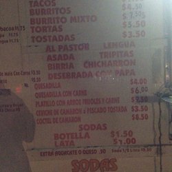 Coctel De Camaron - This is the menu. Memorize it!