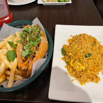 Old Saigon Cafe - Spicy Chicken Lemongrass Sandwich and Fried Rice - Vietnamese Near Me - Houston, Texas Old Saigon Cafe - Spicy Chicken Lemongrass Sandwich and Fried Rice - Vietnamese Near Me - Houston, Texas