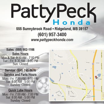 Patty Peck Honda - Patty Peck Honda Hours and Location - Car Dealers Near Me - Ridgeland, Mississippi
