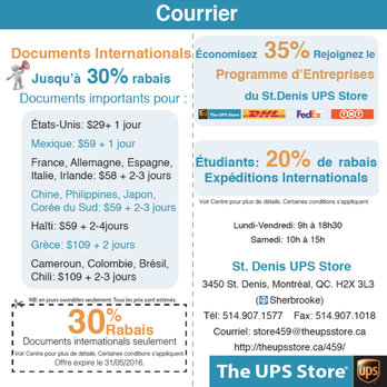 The UPS Store - Shipping Centers Near Me - Montreal, Quebec The UPS Store - Shipping Centers Near Me - Montreal, Quebec