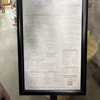 Selva Coffee House - Menu - Coffee Roasteries Near Me - San Diego, California