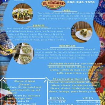 Taqueria El Compadre - Menu - Mexican Near Me - Gibbstown, New Jersey Taqueria El Compadre - Menu - Mexican Near Me - Gibbstown, New Jersey