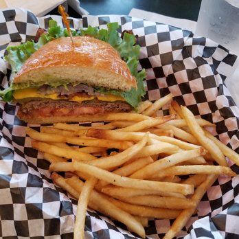 Lime Kiln Cafe - 1/2 burger and fries, my husband had the other - American Near Me - Friday Harbor, Washington Lime Kiln Cafe - 1/2 burger and fries, my husband had the other - American Near Me - Friday Harbor, Washington