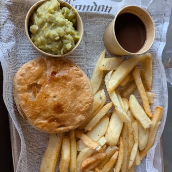 The Oxbow - Mince and Veggie Pie with Mushy Peas and Chips - Venues & Event Spaces Near Me - Easley, South Carolina The Oxbow - Mince and Veggie Pie with Mushy Peas and Chips - Venues & Event Spaces Near Me - Easley, South Carolina