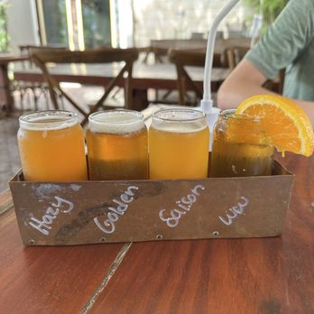 Barrier Island Brewing - Flight (2 IPAs, saison and wheat ale - New American Near Me - St Simons Island, Georgia Barrier Island Brewing - Flight (2 IPAs, saison and wheat ale - New American Near Me - St Simons Island, Georgia