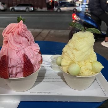 Oakobing - Single Strawberry Shaved Ice and Single Mango Melon Shaved Ice - Shaved Ice Near Me - Los Angeles, California Oakobing - Single Strawberry Shaved Ice and Single Mango Melon Shaved Ice - Shaved Ice Near Me - Los Angeles, California