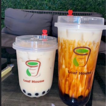 Leaf House - Brown sugar on right - Bubble Tea Near Me - Cooper City, Florida Leaf House - Brown sugar on right - Bubble Tea Near Me - Cooper City, Florida