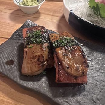 Izakaya Supa Banana - 2 Piece Foie Gras Musubi - Izakaya Near Me - Redmond, Washington Izakaya Supa Banana - 2 Piece Foie Gras Musubi - Izakaya Near Me - Redmond, Washington