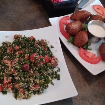 Eden's Grill Inn - "Tabula and falafal," as written on the menu and part of "Mom's Favorite Appetizer Platter." - Greek Near Me - Phoenix, Arizona Eden's Grill Inn - "Tabula and falafal," as written on the menu and part of "Mom's Favorite Appetizer Platter." - Greek Near Me - Phoenix, Arizona