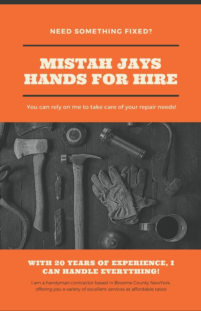 Slide of Mistah Jays Hands For Hire