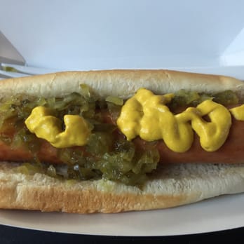 Pilot Travel Center - a hot dog with mustard and relish - Gas Stations Near Me - Niota, Tennessee