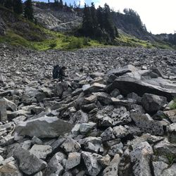 Lake Ann - Trail summiting the saddle