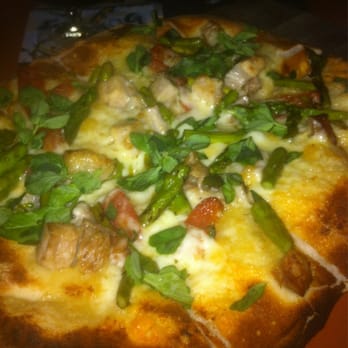 ChurchKey - Flat bread pizza with pork belly and asparagus - New American Near Me - Washington, DC, District of Columbia ChurchKey - Flat bread pizza with pork belly and asparagus - New American Near Me - Washington, DC, District of Columbia