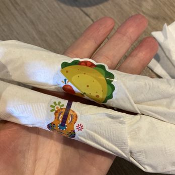 Las Patronas Mexican Restaurant  - Cute details, stickers on the napkins - Mexican Near Me - Orlando, Florida