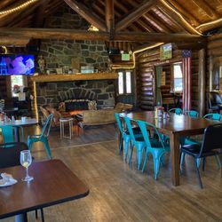 Dining, bar and fireplace setting!