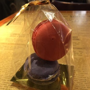 Thinking Cup - Top: Rose macaron. Bottom: Lavender macaron $2.50/each - Coffee & Tea Near Me - Boston, Massachusetts