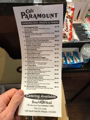 Menu photo 3 Paramount Cafe Arlington, VA