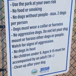 Recreation Acres Dog Park - The dog park rules