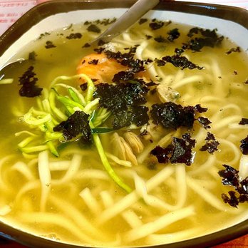 Hangari Kalgooksu - Kal-guk-su* is a big bowl of warm noodles with seafood flavor soup and few token pieces of clams and shrimp $11.99 5* - Korean Near Me - Garden Grove, California Hangari Kalgooksu - Kal-guk-su* is a big bowl of warm noodles with seafood flavor soup and few token pieces of clams and shrimp $11.99 5* - Korean Near Me - Garden Grove, California