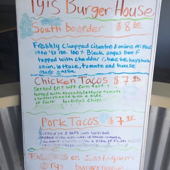 Ty's Burger House - Daily specials - Burgers Near Me - Oceanside, California