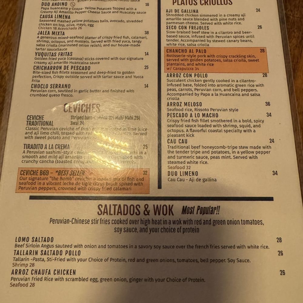 Bodegon No 69 - Menu - Latin American Near Me - Pasadena, California