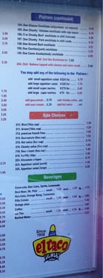 Menu photo 2 El Taco San Pedro, CA