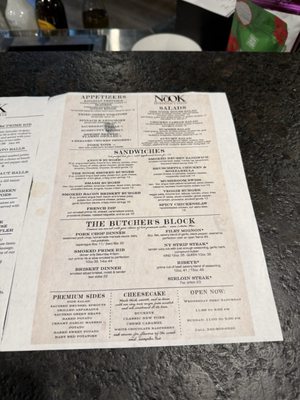 Menu photo 1 The Nook Smokehouse & Grille Massillon, OH Menu photo 1 The Nook Smokehouse & Grille Massillon, OH