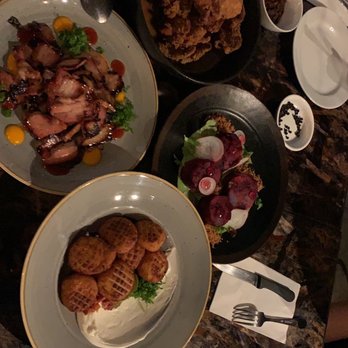 XO Restaurant - Mocha Gnocchi, Sweet & Sour Char Siu Pork Belly, and Adobo Fried Chicken & Braised Peppercorns - Asian Fusion Near Me - Honolulu, Hawaii XO Restaurant - Mocha Gnocchi, Sweet & Sour Char Siu Pork Belly, and Adobo Fried Chicken & Braised Peppercorns - Asian Fusion Near Me - Honolulu, Hawaii