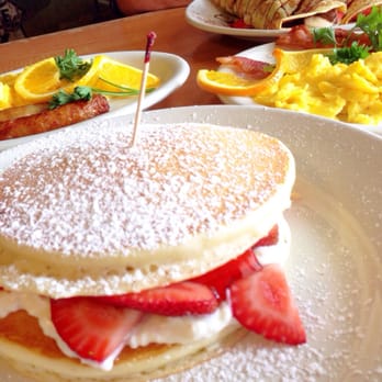 Stacks On Route 66 - buttermilk pancakes layered with sweetened and blended sweet cheeses with a touch of real vanilla filling. - American Near Me - Glendora, California Stacks On Route 66 - buttermilk pancakes layered with sweetened and blended sweet cheeses with a touch of real vanilla filling. - American Near Me - Glendora, California