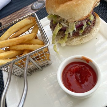 HAVEN Riverfront Restaurant & Bar - Impossible burger with fries ($24) - New American Near Me - Edgewater, New Jersey HAVEN Riverfront Restaurant & Bar - Impossible burger with fries ($24) - New American Near Me - Edgewater, New Jersey