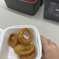 The Market at Island Estates - Hot, crispy onion rings.  Ate some before I snapped the picture.  Oops