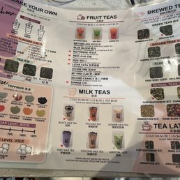 Menu @ Yaya Tea