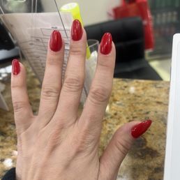 Gel maní with two fixed tips Gel maní with two fixed tips