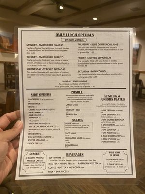 Menu photo 3 Si Señor Restaurant Farmington, NM