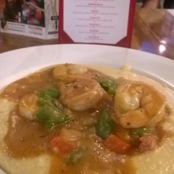 Cafe 4212 - Shrimps with cheese grits, oh so good!!! - Jazz & Blues Near Me - Houston, Texas