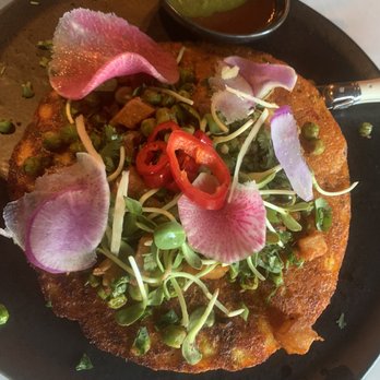Meesha - Moonglet (crepe with potato on top) - Indian Near Me - Seattle, Washington Meesha - Moonglet (crepe with potato on top) - Indian Near Me - Seattle, Washington