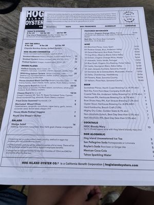 Menu photo 3 Hog Island Oyster Marshall, CA Menu photo 3 Hog Island Oyster Marshall, CA