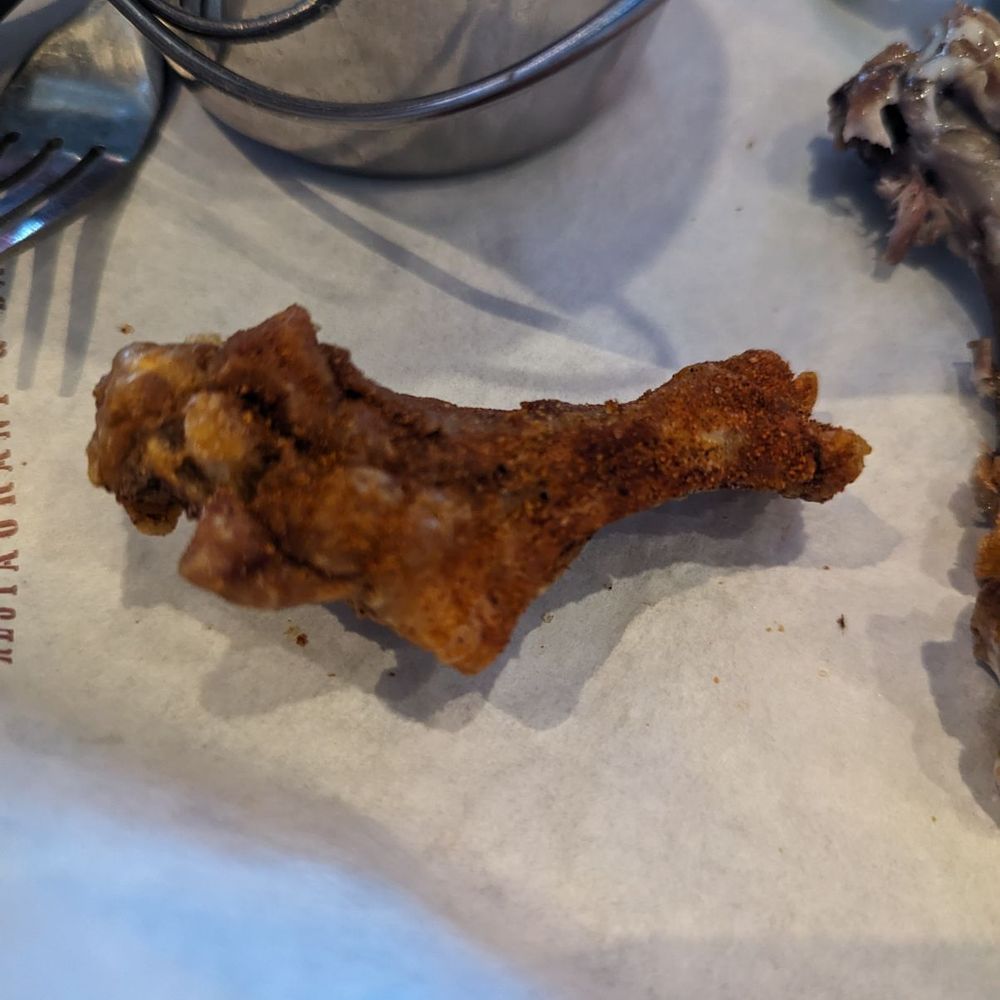 Bombshells Restaurant & Bar - One of the completely dried out obviously refried dried out choke wings. No seasoning whatsoever. - Sports Bars Near Me - Pearland, Texas Bombshells Restaurant & Bar - One of the completely dried out obviously refried dried out choke wings. No seasoning whatsoever. - Sports Bars Near Me - Pearland, Texas