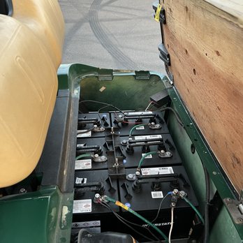 Winnie’s Golf Carts - This is a set of brand new 6v batteries right after being installed! - Golf Cart Dealers Near Me Winnie’s Golf Carts - This is a set of brand new 6v batteries right after being installed! - Golf Cart Dealers Near Me