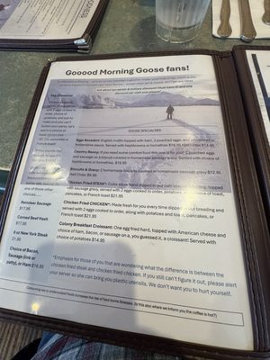 Menu photo 1 Noisy Goose Cafe Palmer, AK Menu photo 1 Noisy Goose Cafe Palmer, AK