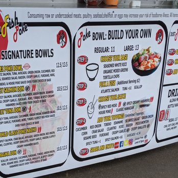 FreshFish Poke - the menu for the restaurant - Hawaiian Near Me - Beaverton, Oregon
