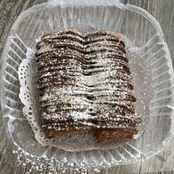 Luna's Lunpias - 2 Piece Turontella - (plantain banana wrapped in spring roll wrapper fried and topped with a generous drizzle of Nutella) - Filipino Near Me - Poway, California