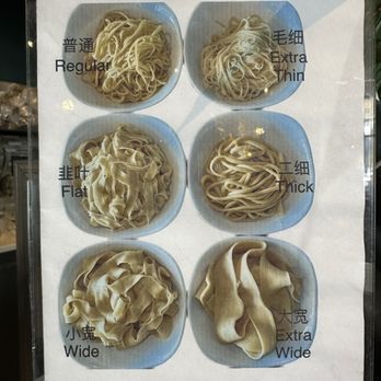 Chopin Noodle House - Noodle sizes photo for reference - Chinese Near Me - Catonsville, Maryland Chopin Noodle House - Noodle sizes photo for reference - Chinese Near Me - Catonsville, Maryland