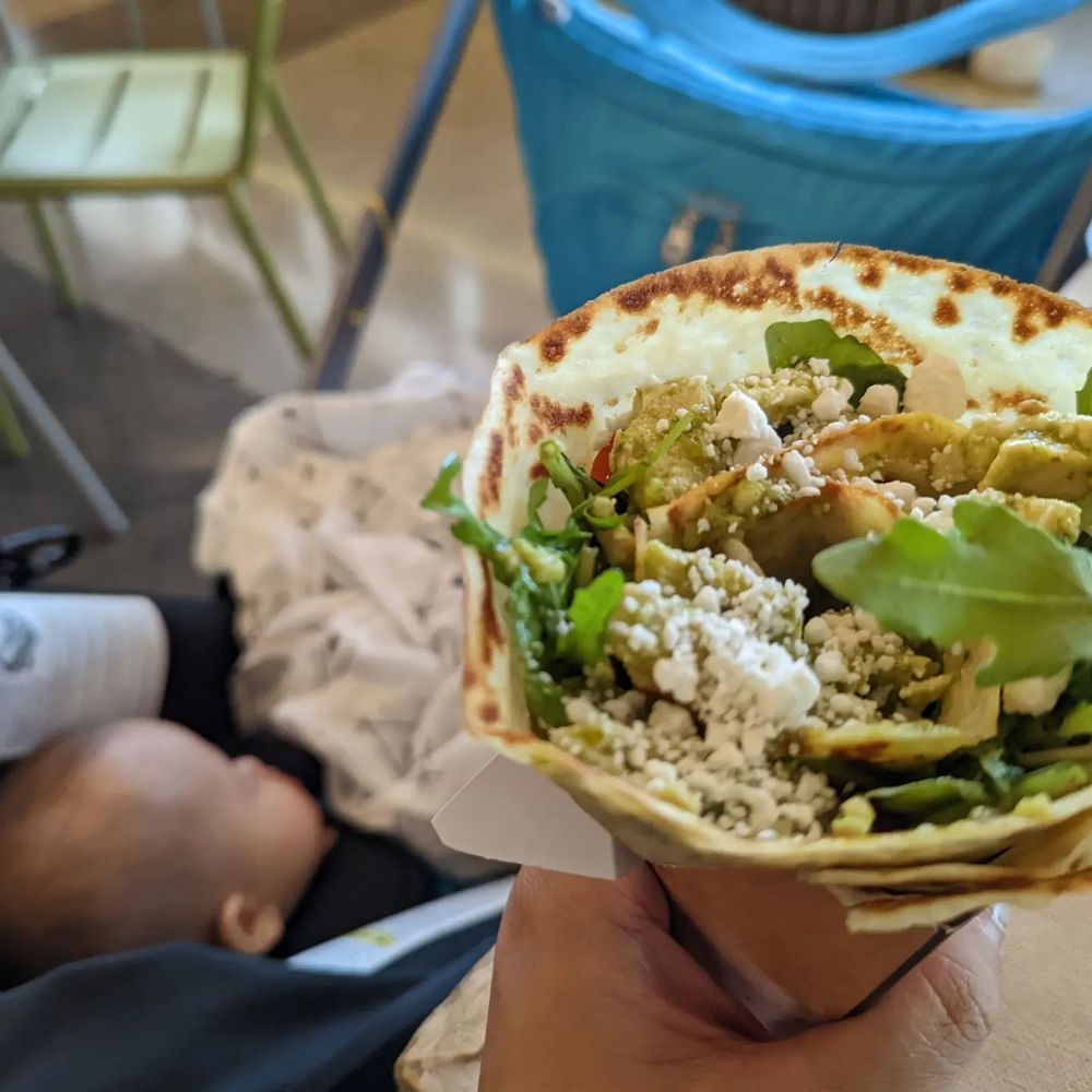 The Lincoln Eatery - Chicken pesto crepe from Stephanie's crepe. - Food Court Near Me - Miami Beach, Florida The Lincoln Eatery - Chicken pesto crepe from Stephanie's crepe. - Food Court Near Me - Miami Beach, Florida
