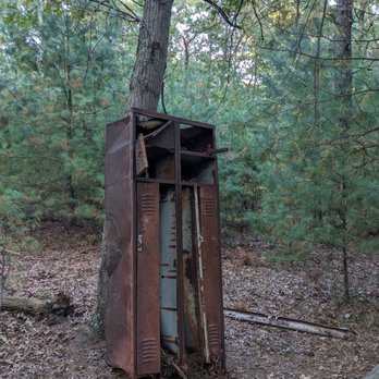 Gammino Pond Preservation Area - Hidden gems found off the beaten trail. Oh the spooky stories this locker could whisper! - Parks Near Me - Seekonk, Massachusetts